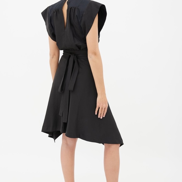 ISABEL MARANT Georgette Lief Black Wrap Dress - Picture 3 of 10